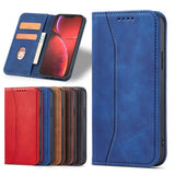 Magnet Fancy Case Case for iPhone 14 Pro Max cover med flip wallet stand blå