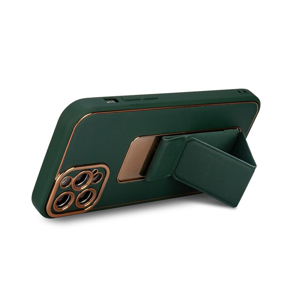 Ny Kickstand Case Case til iPhone 13 Pro med stativ lyserød