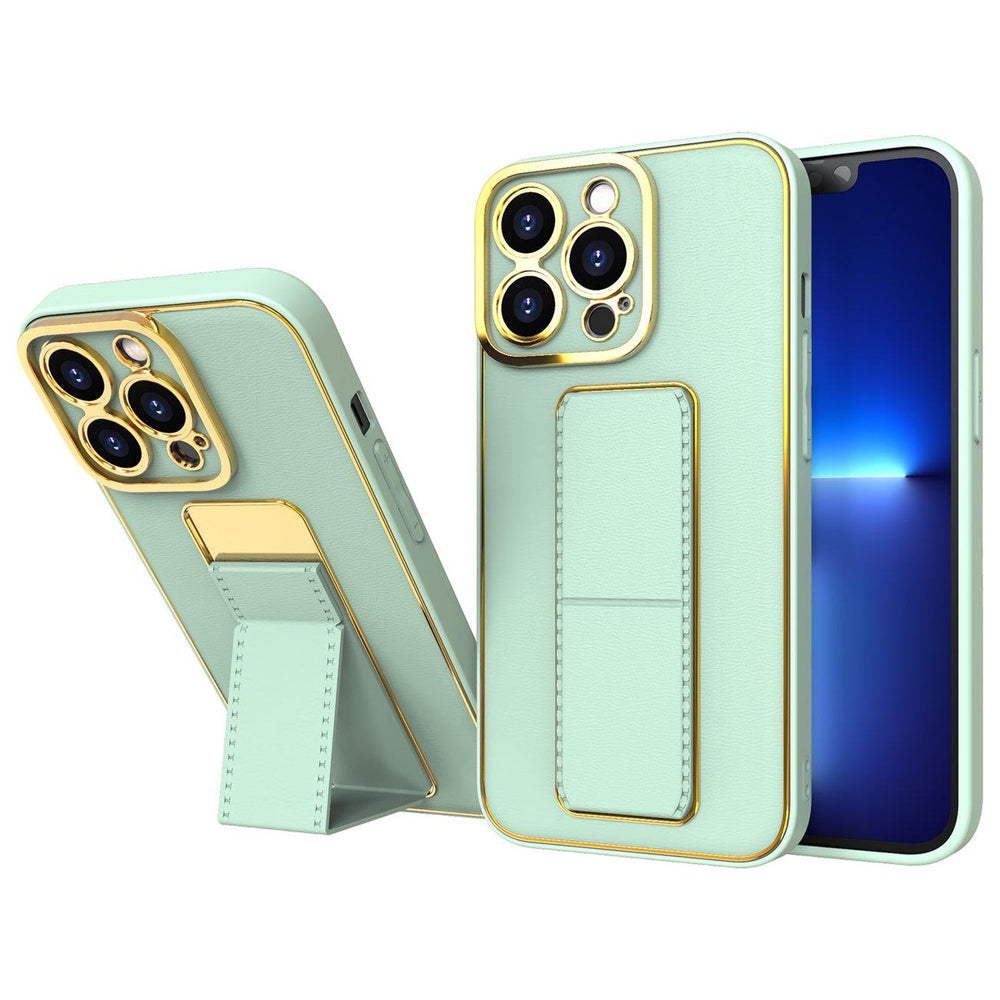 Ny Kickstand Case til iPhone 13 Pro med stativ grønt