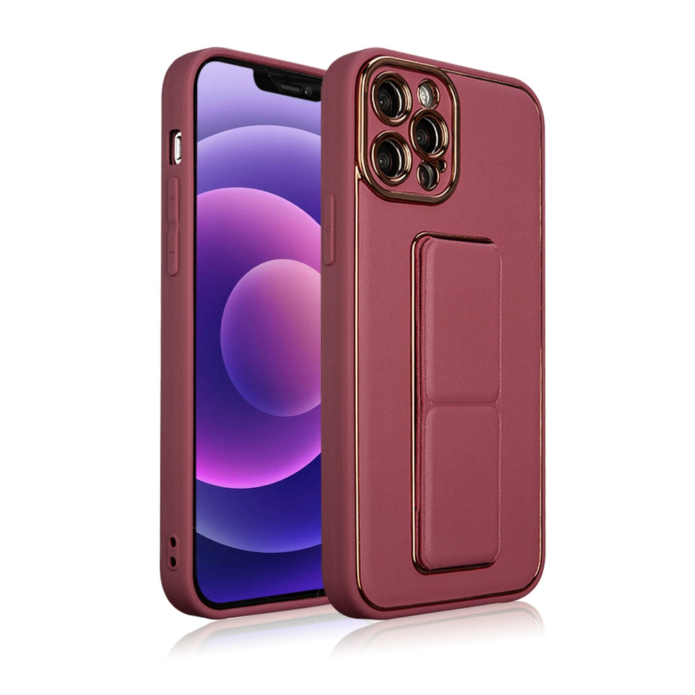 Ny Kickstand Case Case til iPhone 12 Pro med stativ rød