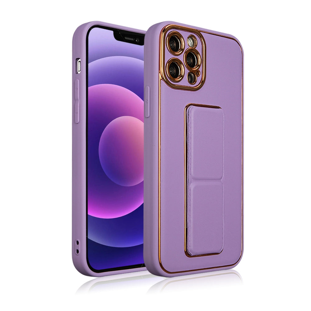 Ny Kickstand Case Case til iPhone 12 Pro med stativ lilla