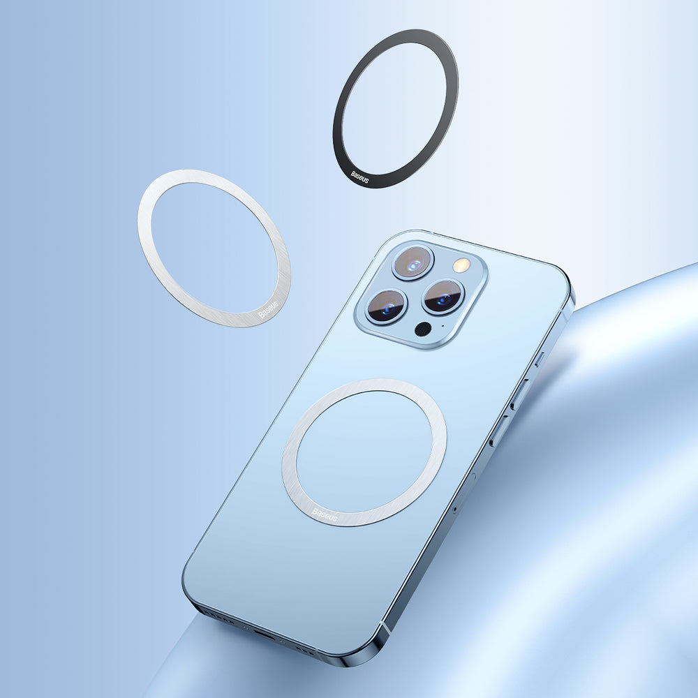 Magnetisk ring fra Baseus Halo-serien (2 stykker/pakning) sølv (PCCH000012)