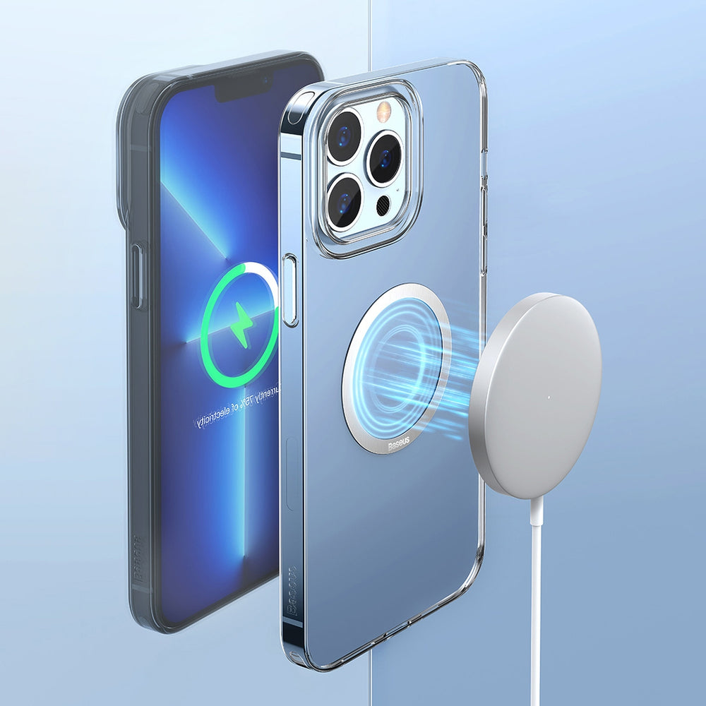 Magnetisk ring fra Baseus Halo-serien (2 stykker/pakning) sølv (PCCH000012)