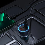 Baseus Golden Contactor Pro biloplader USB-A + 2x USB-C 65W mørkegrå (CGJP010013)