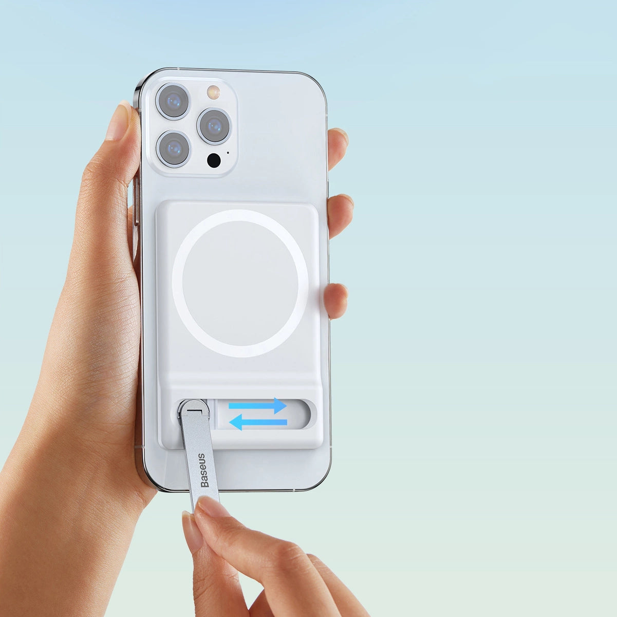 Foldestativ Baseus med magnetholder hvid (LUXZ010002)