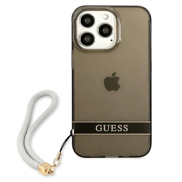 Guess GUHCP13LHTSGSK iPhone 13 Pro / 13 6.1" black/black hardcase Translucent Stap