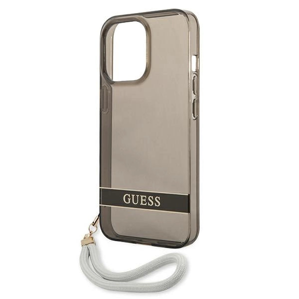 Guess GUHCP13LHTSGSK iPhone 13 Pro / 13 6.1" black/black hardcase Translucent Stap