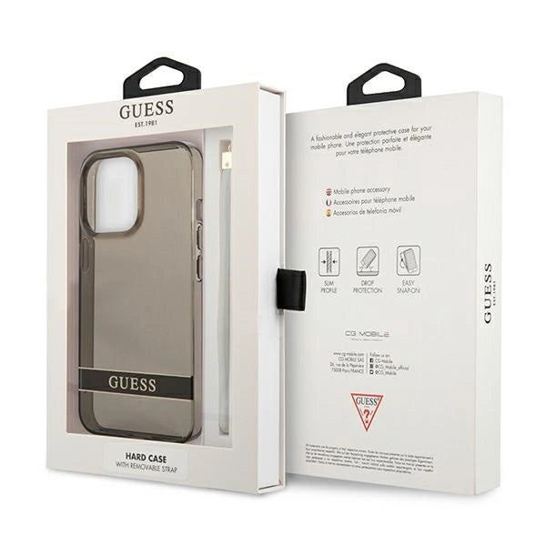 Guess GUHCP13LHTSGSK iPhone 13 Pro / 13 6.1" black/black hardcase Translucent Stap