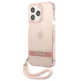 Guess Translucent Strap Case for iPhone 13 Pro / 13 6.1" - Pink
