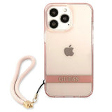 Guess Translucent Strap Case for iPhone 13 Pro / 13 6.1" - Pink
