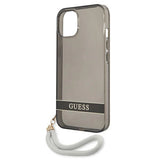 Guess GUHCP13SHTSGSK iPhone 13 mini 5.4" sort/sort hardcase Gennemskinnelig Stap