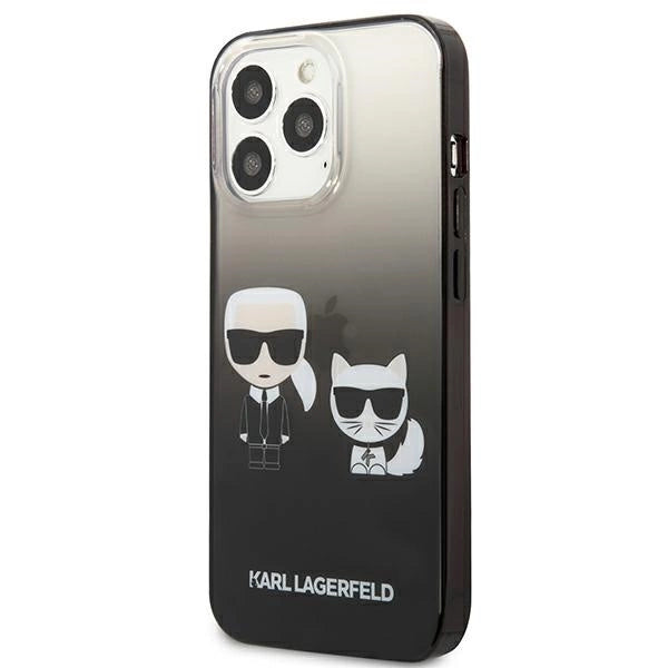 Karl Lagerfeld Gradient Ikonik Karl&Choupette Case for iPhone 13 Pro / iPhone 13 - Black