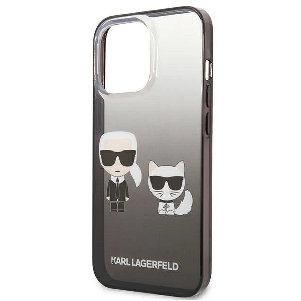 Karl Lagerfeld Gradient Ikonik Karl&Choupette Case for iPhone 13 Pro / iPhone 13 - Black