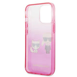 Karl Lagerfeld Gradient Ikonik Karl&Choupette Case for iPhone 13 Pro / iPhone 13 - Pink