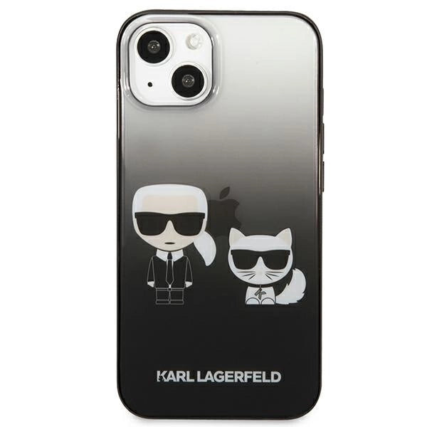 Karl Lagerfeld Gradient Ikonik Karl&Choupette Case for iPhone 13 mini - Black