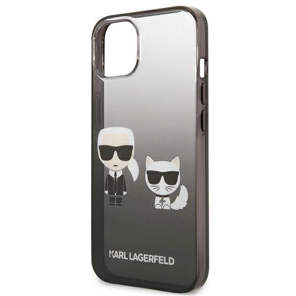 Karl Lagerfeld Gradient Ikonik Karl&Choupette Case for iPhone 13 mini - Black