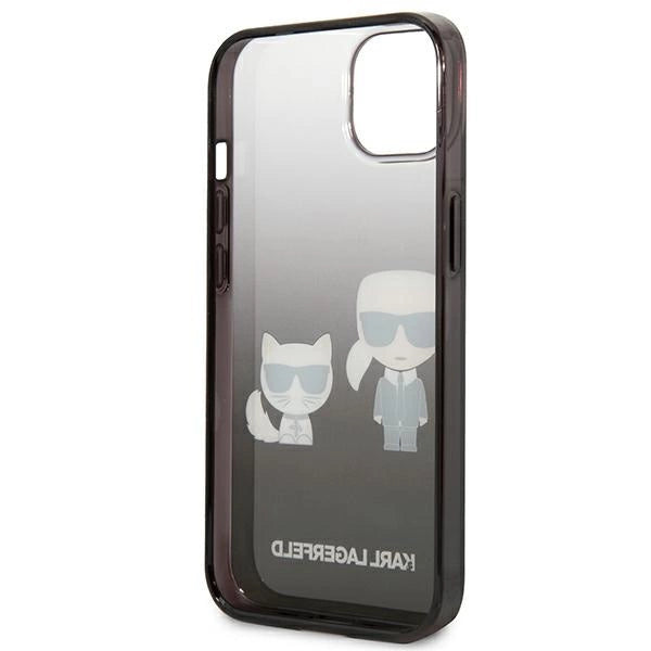 Karl Lagerfeld Gradient Ikonik Karl&Choupette Case for iPhone 13 mini - Black