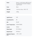 Baseus i-wok2 LED lamp for desktop monitor screen lighting black (DGIW000101)