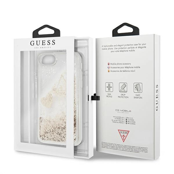 Guess GUOHCI8GLHFLGO iPhone 7/8/SE 2020 /SE 2022 guld/guld hårdkasse Glitter Charms