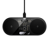 Baseus Digital LED Display dual wireless charger with digital display 20W black (WXSX010101)