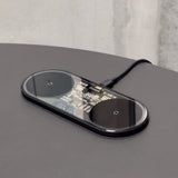 Baseus Digital LED Display dual wireless charger with digital display 20W black (WXSX010101)