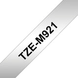 Brother TZE-M921 etiketbånd Sort på metallic