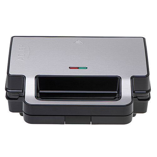 Adler AD 3073 sandwichtoaster 1400 W Sort, Sølv