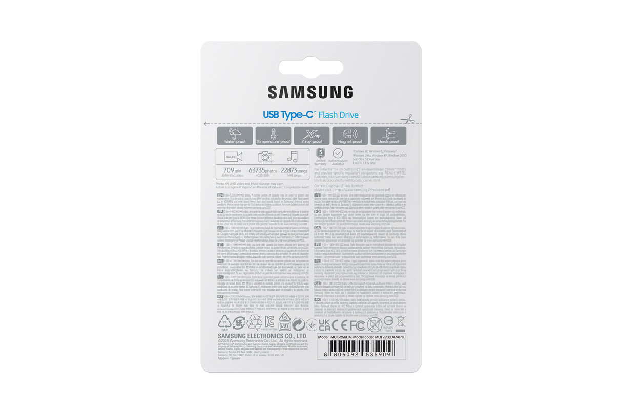 Samsung MUF-256DA USB-nøgle 256 GB USB Type-C 3.2 Gen 1 (3.1 Gen 1) Blå