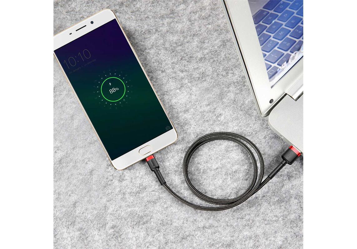 Baseus Cafule USB-kabel 2 m USB A Micro-USB A Sort, Rød
