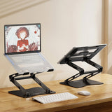 Wozinsky WRS-CPY75DSB Aluminiumsstativ til Laptop og Tablet + Gratis Smartphone-stativ - Sort