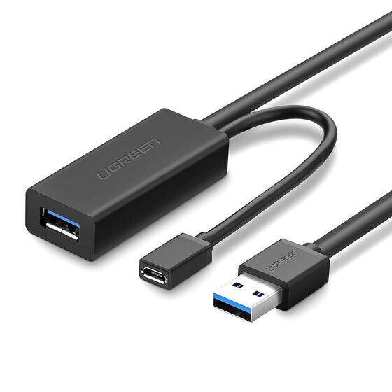 Ugreen 20827 USB-kabel USB 3.2 Gen 1 (3.1 Gen 1) 10 m USB A USB A/Micro-USB B Sort