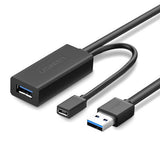 Ugreen 20827 USB-kabel USB 3.2 Gen 1 (3.1 Gen 1) 10 m USB A USB A/Micro-USB B Sort