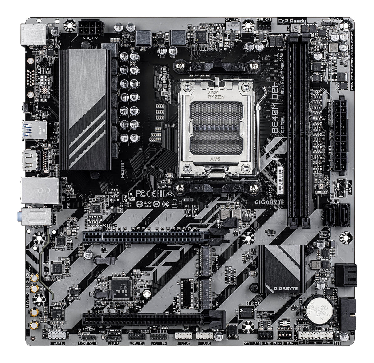 GIGABYTE B840M D2H bundkort AMD B840 Sokkel AM5 micro ATX