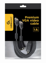 Gembird 1.8m HD15 M/M VGA kabel 1,8 m VGA (D-Sub) Sort