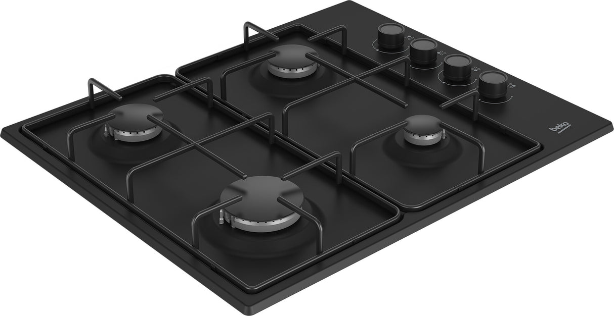 Beko HIBG64120SB kogeplade Sort Indbygget 60 cm Gaskomfur 4 zone(s)
