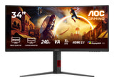 AOC Gaming CU34G4Z 34 Fast VA 3440 x 1440 (UltraWide) HDMI DisplayPort 240Hz