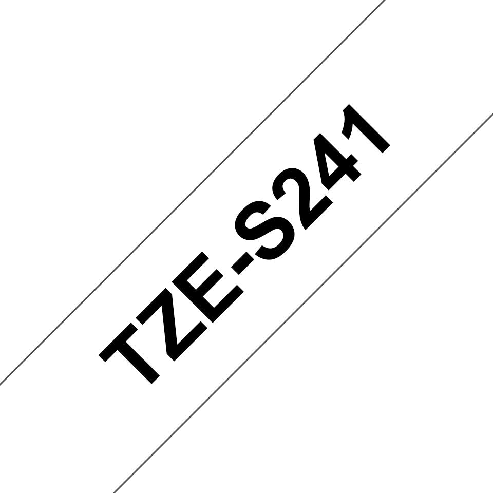 Brother TZE-S241 etiketbånd Sort på hvid TZ