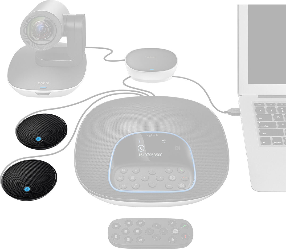 Logitech 989-000171 mikrofon Sort Bordmikrofon