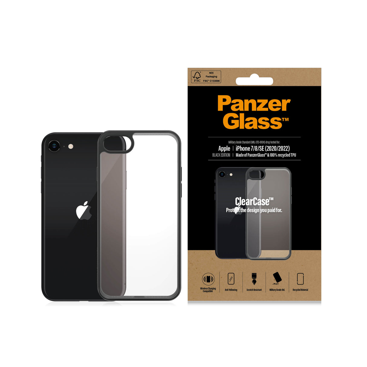 PanzerGlass ® ClearCase iPhone 8 | 7 | SE (2020/2022) | Sort