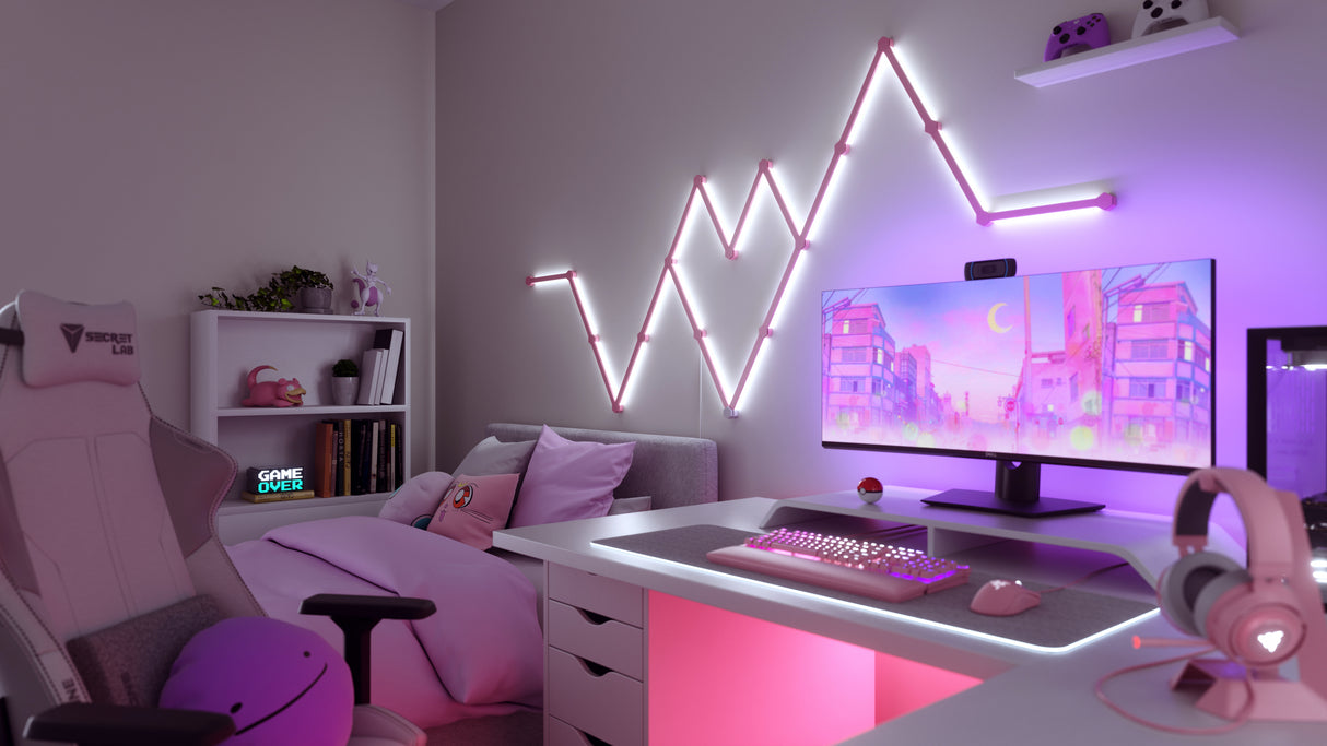 Nanoleaf Lines Skin Pink Matte 9pcs
