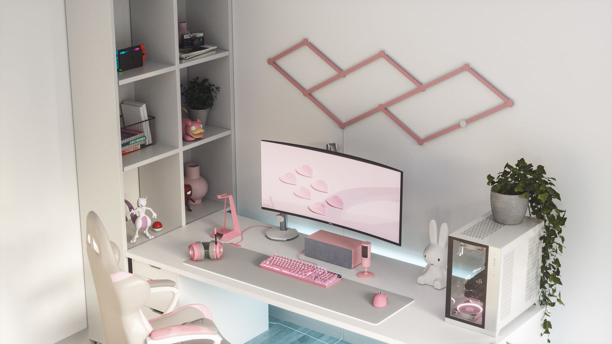 Nanoleaf Lines Skin Pink Matte 9pcs