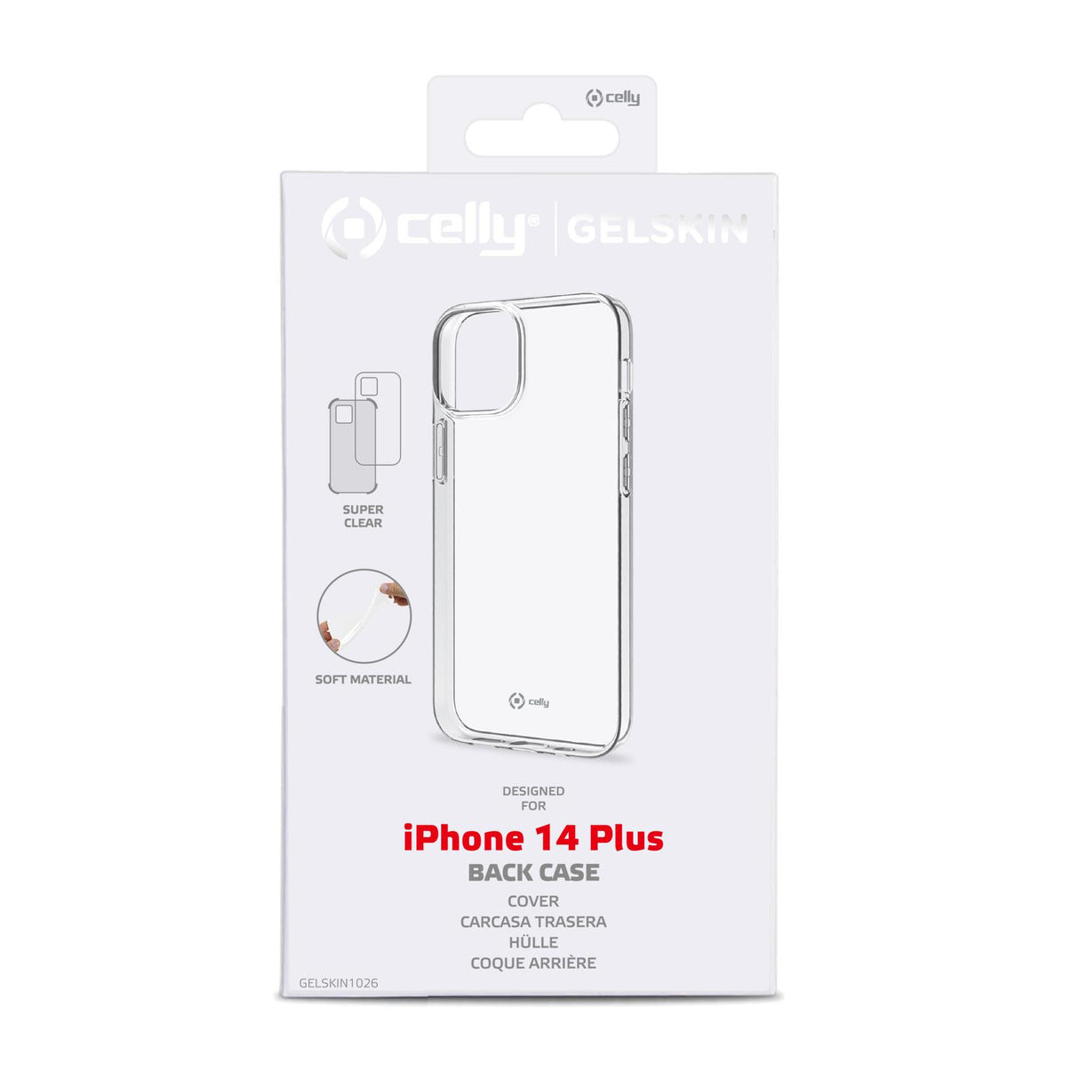 Celly Gelskin mobiltelefon etui 17 cm (6.7") Cover Transparent