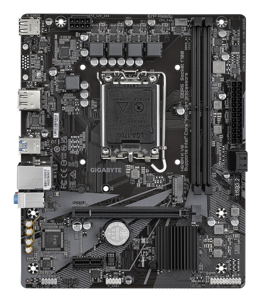 GIGABYTE H610M K V2 bundkort Intel H610 LGA 1700 micro ATX