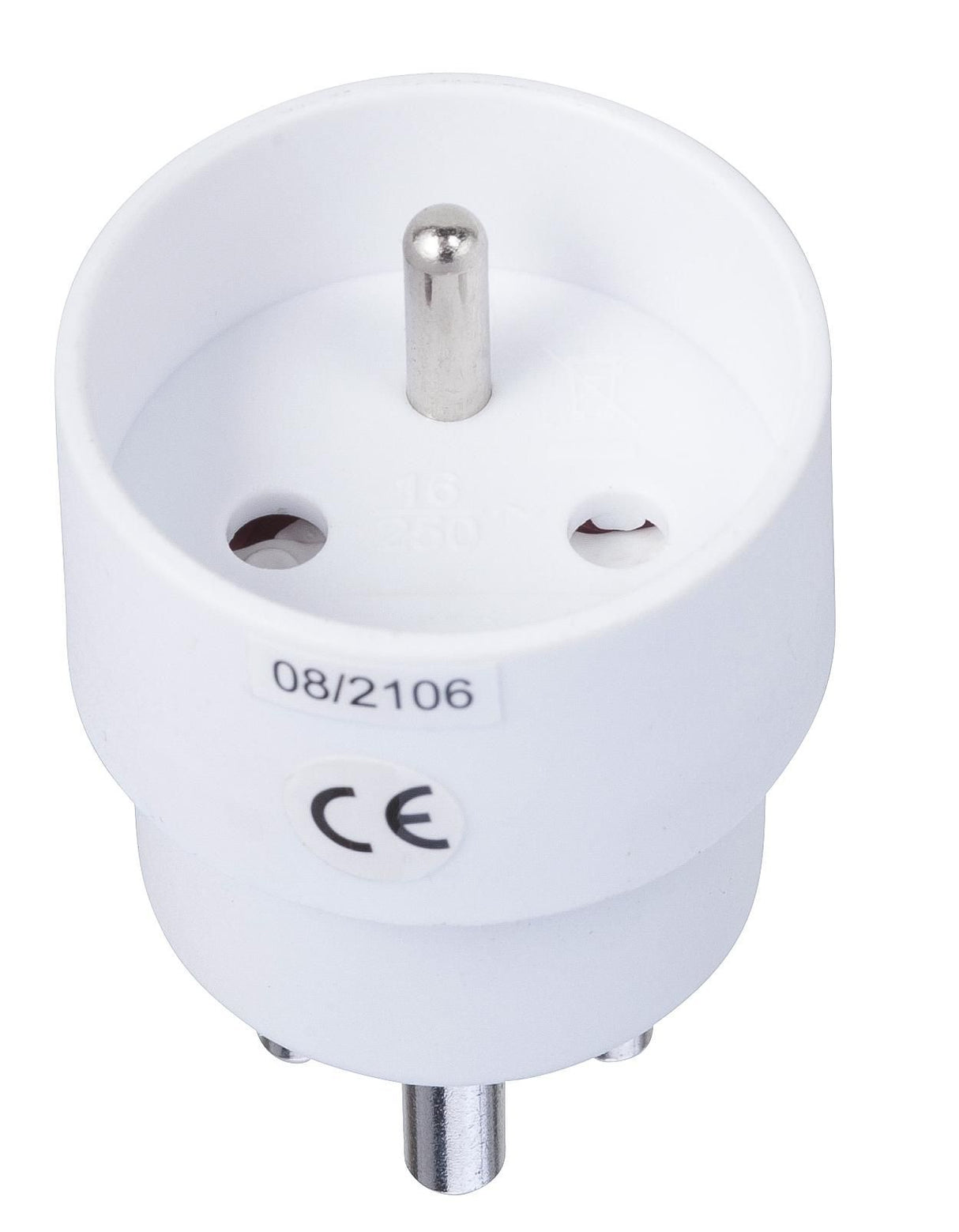 E-LINE Adapter fra DK m/j til Schuko hvid