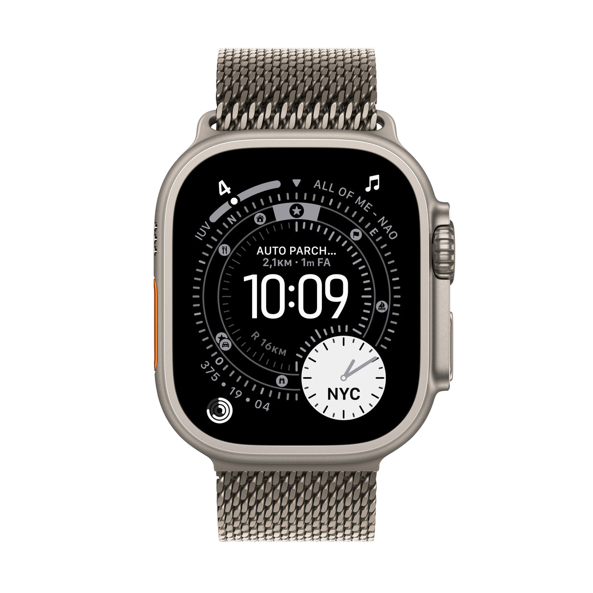 *Apple Watch Ultra 3 GPS + Cellular 49mm Natural Titanium Case with Natural Titanium Milanese Loop - Medium