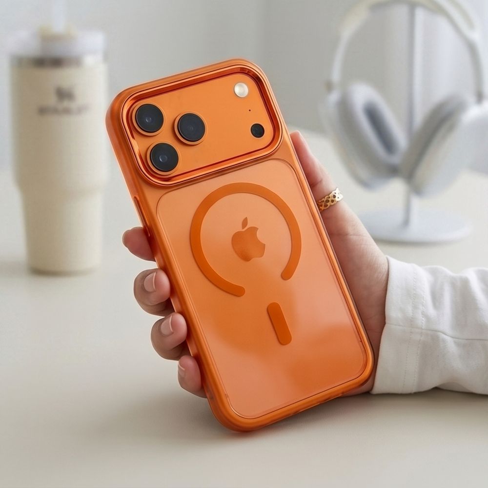 Tech Protect Magmat Magsafe Cc Iphone 17 Pro / 18 Pro Cosmic Orange/Clear
