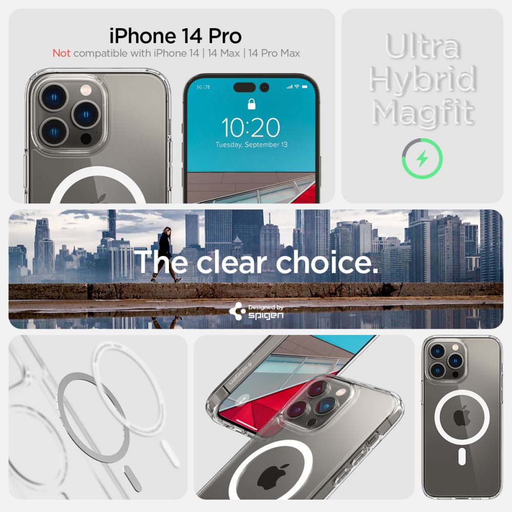 Spigen Ultra Hybrid Magsafe Iphone 14 Pro Hvid