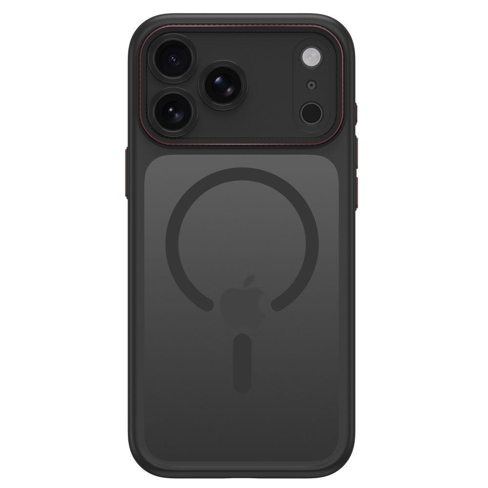 Tech Protect Magcam Magsafe Iphone 17 Pro Max / 18 Pro Max Mat Sort/Rød