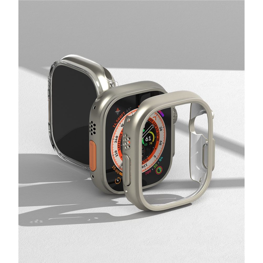 Ringke Slim 2 Pak Apple Watch Ultra 1 / 2 / 3 / 4 (49 Mm) Klar & Titangrå