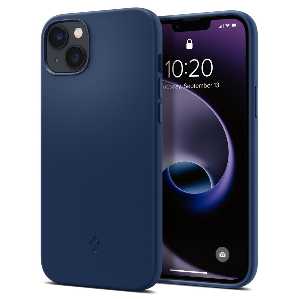 Spigen Silikone Fit Mag Magsafe Iphone 14 Plus / 15 Plus Navy Blå